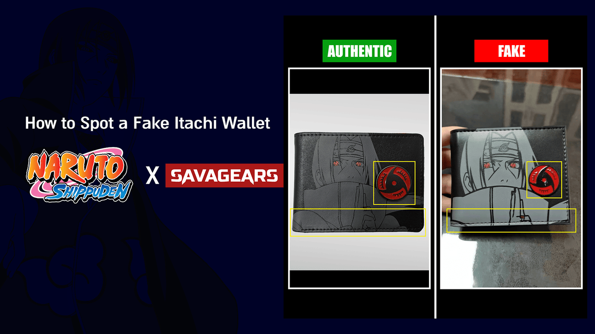 How to Spot a Fake Itachi Wallet – SAVAGEARS X Naruto Shippuden – Authentic vs Fake - Gentei