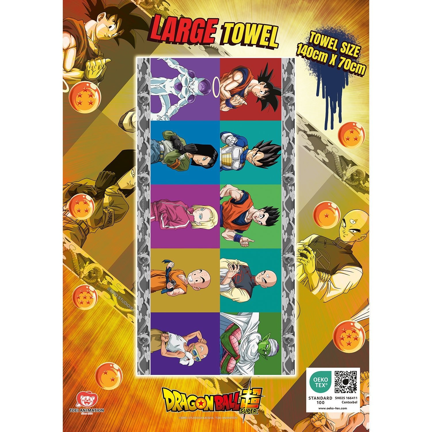 DRAGON BALL SUPER - Universe 7 Warriors Large Towel - Gentei